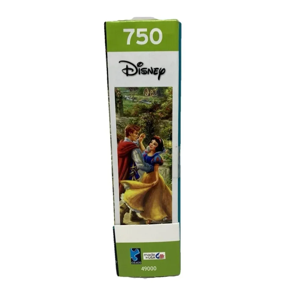 Thomas Kinkade Disney Snow White Puzzle 750 Pc Ceaco‎ Dancing Cottage Garden